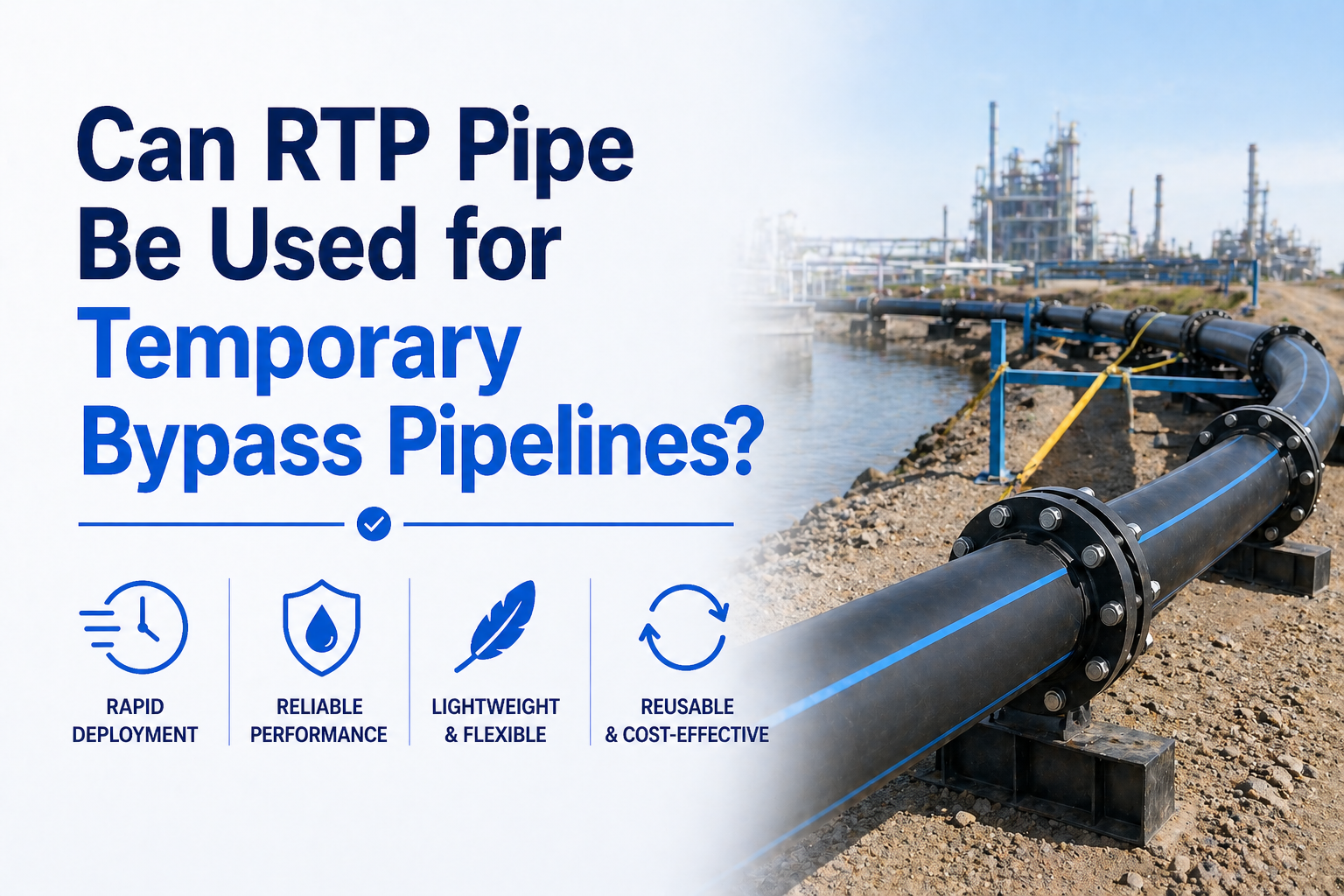 O tubo RTP pode ser usado para pipelines de desvio tempor&aacute;rio?